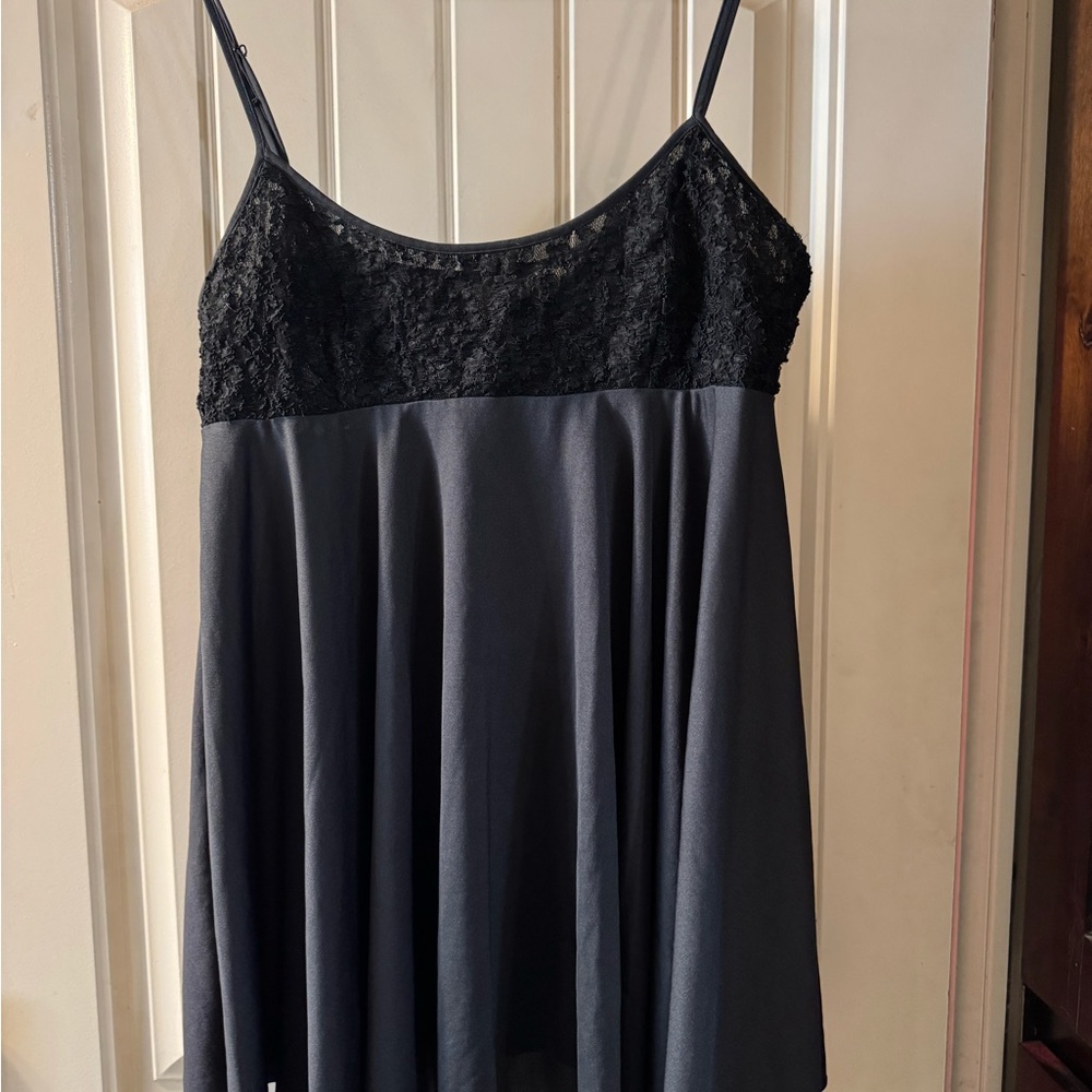 Vintage Gold Tag Victoria's Secret Black Lace Chemise